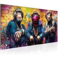 Runa Art XXL-Wandbild Wandbild Street Art Bilder Wanddeko Loft Graffiti, Affen