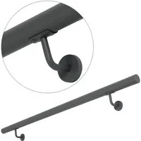 V2Aox Handlauf Edelstahl Handlauf Treppengeländer Wandhandlauf 3 Farben 50 - 200 cm, 70 cm Gesamtlänge