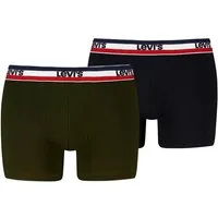 Levi's® Boxershorts LEVIS MEN REPEAT SPW LOGO BOXER BRIEF (2er Pack) ohne Eingriff, elastischer Logobund, Baumwoll-Mix