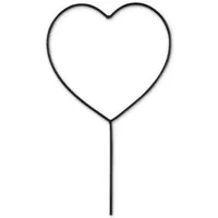 matches21 HOME & HOBBY Dekofigur Metall-Herz mit Stiel 30x100 cm schwarz Herz-Deko Garten-Stecker (1 St), Blumen-Stecker mit Herz-Form Metall-Ring als Garten-Deko zum Stecken