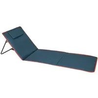 Rocktrail Campingliege Faltbare Campingmatte mit Rückenlehne ca. 161 x 53 x 2,5 cm (Matte mit Tragetasche, Campingmatte inklusive Tragetasche) Zusammenfaltbar mit praktischer Tragetasche