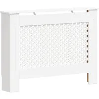 vidaXL Heizkörper Heizkörperabdeckung Weiß 112×19×81,5 cm MDF