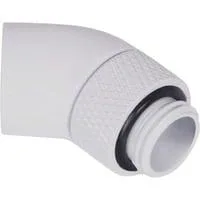 Eiszapfen Winkeladapter 45° drehbar G1/4 AG auf G1/4 IG - White, Anschlüsse weiß