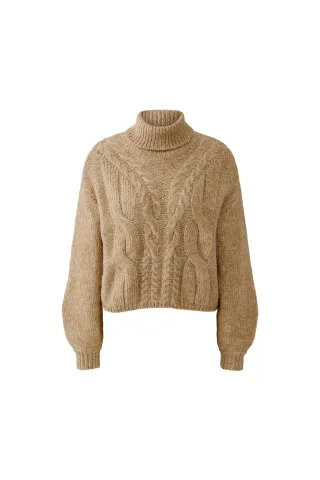 Oui - Pullover beigemel - Gr. - 38