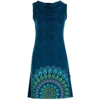 Vishes Sommerkleid Damen Sommerkleid Armlos Mandala-Kleid Tunika-Kleid T-Shirtkleid Boho, Goa, Hippie Style