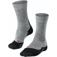 FALKE Wandersocken TK2 (Merinowolle, für leichtes Gelände) hellgrau Herren - 1 Paar
