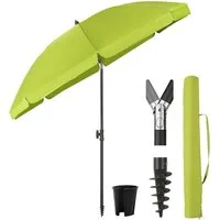 Sekey Sonnenschirm Ø160 cm Sonnenschirm UV50+ Balkonschirm mit Tragetasche und Bodenhülse, LxB: 160,00x160,00 cm, Neigungswinkel und Höhe verstellbar,für Balkon, Garten, Terrasse