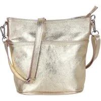 MIRROSI Umhängetasche Damen, Crossbody Bag, Echtleder Made in Italy (1 Tasche 2 Gurte oder Basic Version 1 Tasche 1 Gurt), 24x18x12cm (BXHXT)