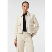 comma Funktionsjacke Indoor-Jacke Kurze Cordjacke mit aufgesetzten Taschen