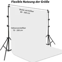 Youyijia Hintergrundklammer 2 x 2 m Backdrop Photography Support System Adjustable
