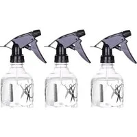 BAYLI Haarentwirrbürste 3er Set Sprühflasche Friseur 250ml - 3 Stück Handsprüher für Haare