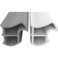 Dikara Profildichtungsband Stahlzargendichtung Höhe 15,8mm Breite 15,2mm Falz Türdichtung, Antidehnungsfaden, Dichtung, TPE, thermoplatisches Elastomer