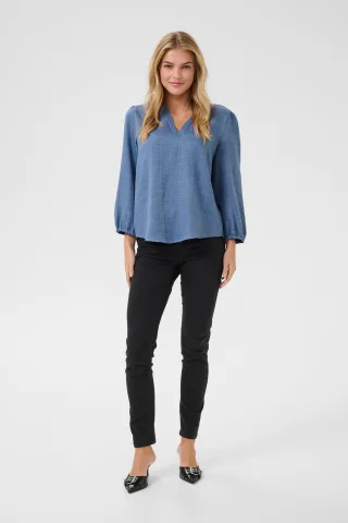 Langarm-Bluse Regular fit Coronet Blue C. blue