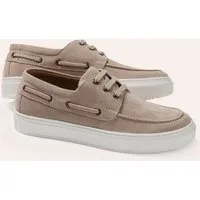 Walbusch Herren Bootsschuh Veloursleder rutschfeste TR-Sohle Weite G Gr. 41-47 Bootsschuh Freizeitschuh mit atmungsaktivem Lederfutter, herausnehmbare Decksohle