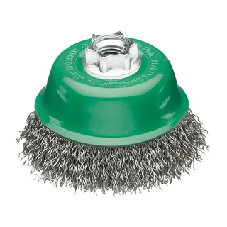 Milwaukee Topfbürste für Winkelschleifer, gewellt, Edelstahl 65 x 0,35 mm, M14 - 4932501751