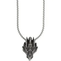 Bruno Banani Kette mit Anhänger Schmuck Geschenk Edelstahlkette mit Anhänger Drachen-Optik