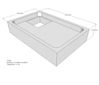 Neuesbad Wannenträger für Bette extraflach 60x90x6,5 SD22024