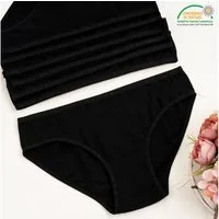 LOREZA Taillenslip 7 Damen Slips Unterhosen Schwarz Weiss Unterwäsche Baumwolle 34-44 (Packung, 7-St)