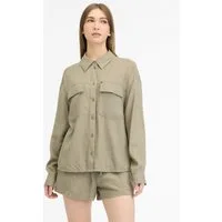 Ragwear Langarmshirt JOCASTA mit Leinen, relaxed fit
