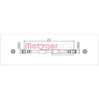 Metzger Bremsschlauch hinten links Fiat Tipo 356 4111807