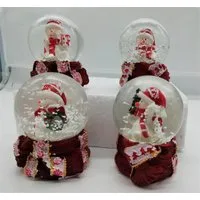 Geschenkestadl Schneekugel 4 Stück Schneekugel Schneemann 6cm Weihachten Winterdekoration Deko (4 St)