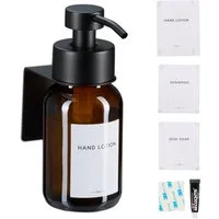 relaxdays Seifenspender zur Wandbefestigung, (1-tlg), 1er Pack