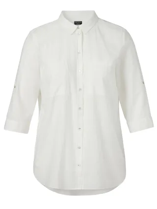 VIA APPIA DUE - Bluse Hemdkragen 3/4 Arm creme - Gr. - 48