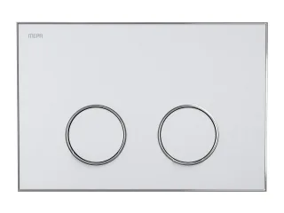 MEPA Frame Betätigungsplatte 2-Mengen Weiß-Glanzchrom, 421065 421065