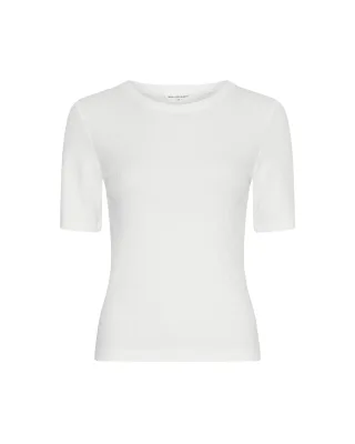 msch copenhagen - MSCHBetrina Rib 2 4 Tee bright white - Gr. - XS/S