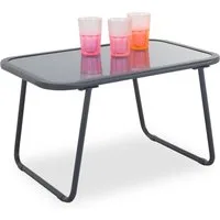 Outdoor Beistelltisch Beistelltisch outdoor NOAH BHT 67x39x44 cm grau Kaffeetisch