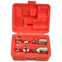 Red Tools Stecknuss Red Tools - Stecknuss-Adapter für Ratschen-6-teilig im Koffer, 7-St.