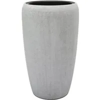 Flingora Bodenvase Gloria, mit Einsatz - Fiberglas - Indoor & Outdoor - Zementgrau - Höhe 68 cm