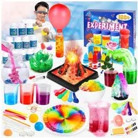 POPOLIC Experimentierkasten 120+ Experimente für Kinder, Lernspielzeug für Kinder, Kreativset, (1-tlg., Spielzeug ab 6 7 8 9 10 11 12 Jahre Jungen MäDchen, Kindergeschenke), Experimentierkasten Chemiebaukasten Kristalle ZüChten