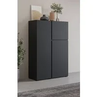 OTTO home Highboard Metric,Breite 92cm, moderne grifflose Hochkommode 3 Türen,Highboard, Hochschrank mit viel Stauraum, Einlegeböden verstellbar, Türkommode