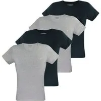 Emporio Armani Unterziehshirt Crew-Neck Pure Cotton (4-St) mit kleinem Logo auf der linken Brust