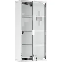 HOMCOM Medizinschrank Medizinschrank mit 4 Fachböden