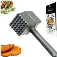 Thiru Fleischklopfer Fleischhammer Schnitzel, Kotelett - Hammer-Kopf mit Zwei Schlagflächen
