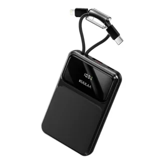 KUULAA KL-YD105 22.5W 38.5Wh 10000mAh Poiwer Bank with LED Display Screen Come with USB-C&iP Retractable Cable External