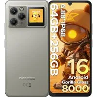 DOOGEE M30Pro Handy 8000mAh, IP68, 33W, 1.3" Zweitdisplay, 6.88", Android 16 Smartphone (6.88 Zoll, 256 GB Speicherplatz, 64 MP Kamera, 120Hz Display, 64+ 256GB, Unisoc T7280, NFC, Fingerabdruck & Face ID)
