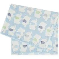 Krabbeldecke Bieco Babydecke Jungen Blau Elefanten Kuscheldecke Baby Blanket Decke, BIECO