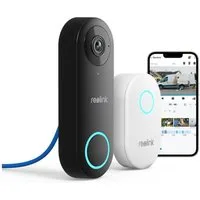 Reolink Smart Home Türklingel Video Doorbell Kamera PoE-Version 5MP (Außenbereich, Innenbereich, Gegensprechfunktion,180° Ultraweitwinkel,Personenerkennung,IP65)