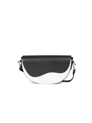 Giulia Monti Schultertasche Schwarz Weiß
