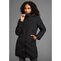 KangaROOS Winterjacke (1-St) mit hochschließendem Kragen, figurumspielende Passform