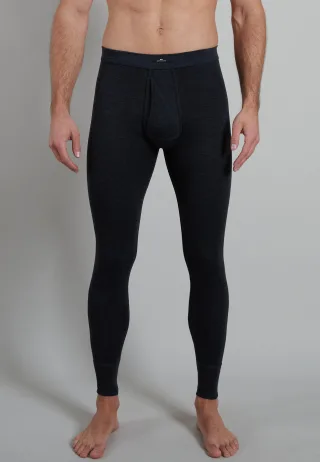 götzburg bodywear - GÖTZBURG Herren lange Unterhose quergestreift 3VPE grau-mittel-Ringel - Gr. - 7