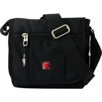 Travel N Meet Schultertasche Travel N Meet Umhängetasche schwarz (Messenger Bag), Herren Polyester Messenger Bag, Schultertasche, schwarz ca. 20cm