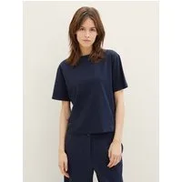 TOM TAILOR Denim T-Shirt T-Shirt (im Einserpack) Boxy Fit T-Shirt aus Baumwolle