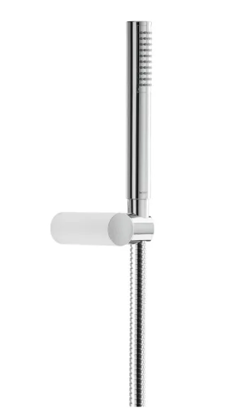 Herzbach Living Spa Wannenset rund, ABS Halter ABS Stabhandbrause chrom , 11.620221.1.01 11.620221.1.01