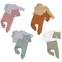 Clinotest Erstausstattungspaket 3tlg Set Baby - Bärchen-Mütze, Langarm-Shirt und Hose (Babybekleidung)