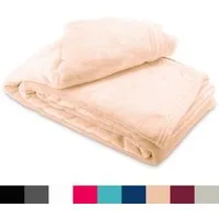 Wohndecke kuschelig warm 150x200, 220x240 oder 270x230, Leonado Vicenti, Kuscheldecke flauschig weich, Einfarbig