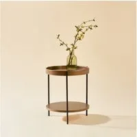 WILLIAMSPACE Couchtisch Ditto Beistelltisch, 2 Ebenen, Massivholz, modern Design (1 St), Maße ca.: B44 x T44 x H48 cm